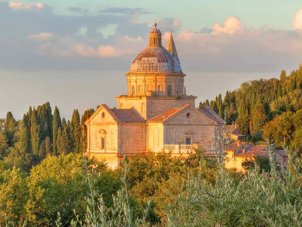 Il tempio di San Biagio, una delle tappe principali del weekend in camper a Montepulciano proposto dal PLEINAIRCLUB.
