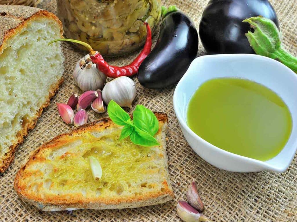 Bruschetta con olio extravergine d'oliva.
