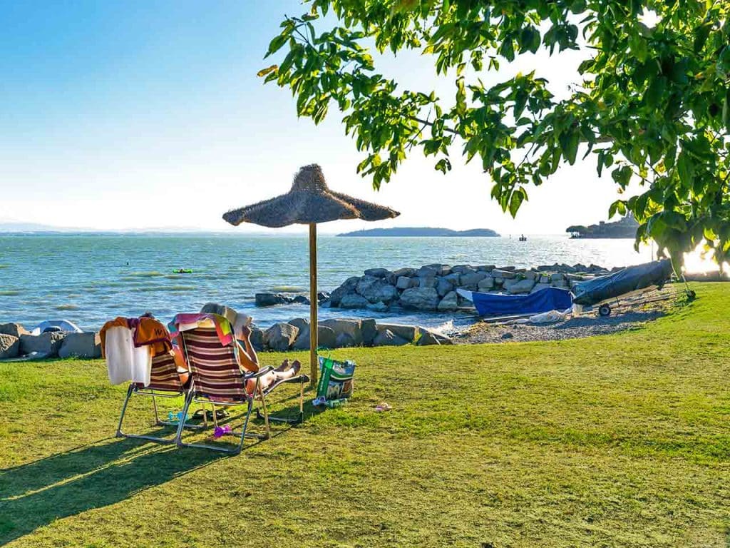 Il Camping La Spiaggia a Passignano sul Trasimeno, uno dei campeggi sul Lago Trasimeno da non perdere suggeriti dal PLEINAIRCLUB.