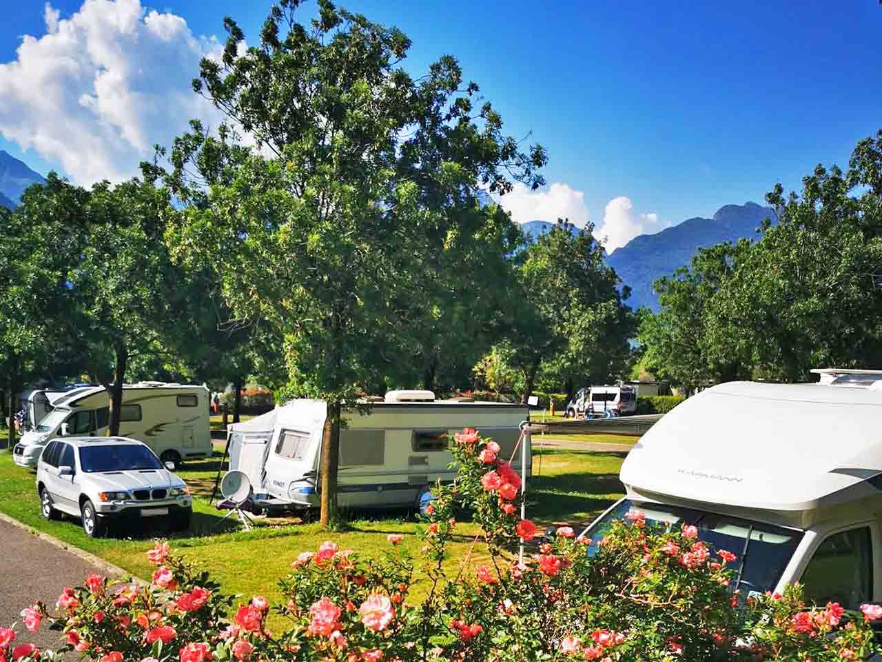 Il Camping Brione a Riva del Garda (TN).