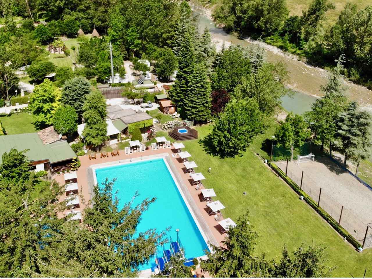 Campeggi in Emilia Romagna da non perdere: il Camping Marecchia “da Quinto” a Ponte Messa di Pennabilli (RN).