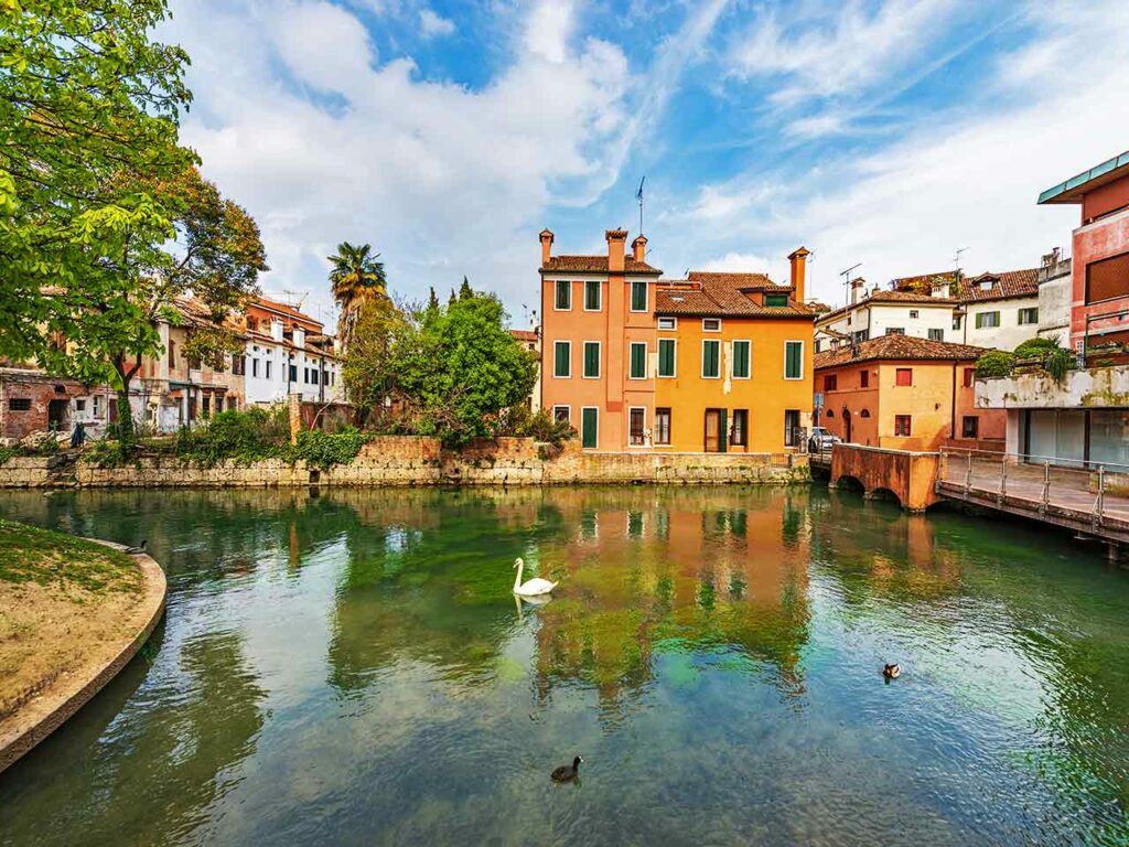 Weekend in camper a Treviso e dintorni: il fiume Sile nel centro storico.