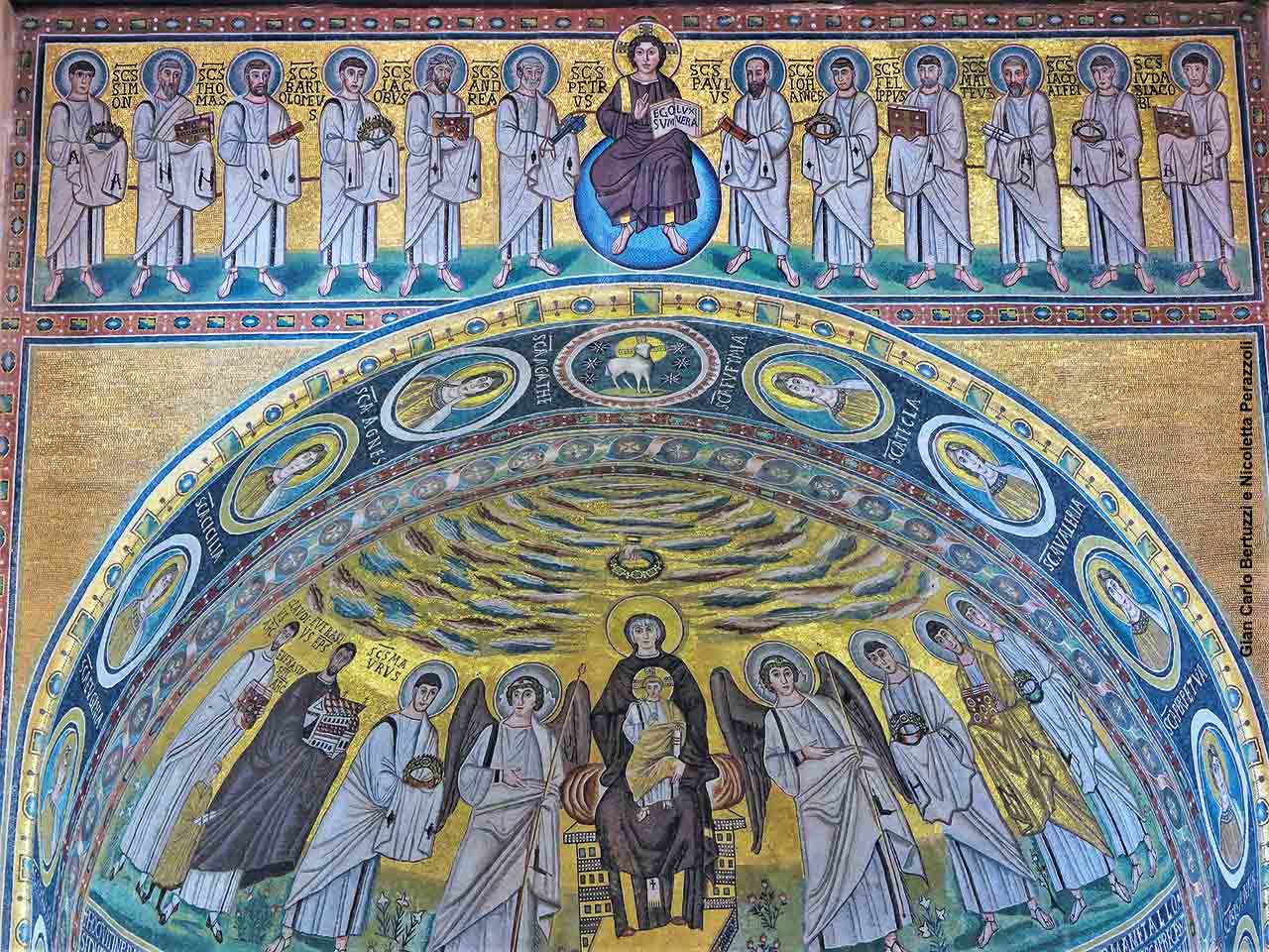 Mosaici dell'abside nella basilica eufrasiana.
