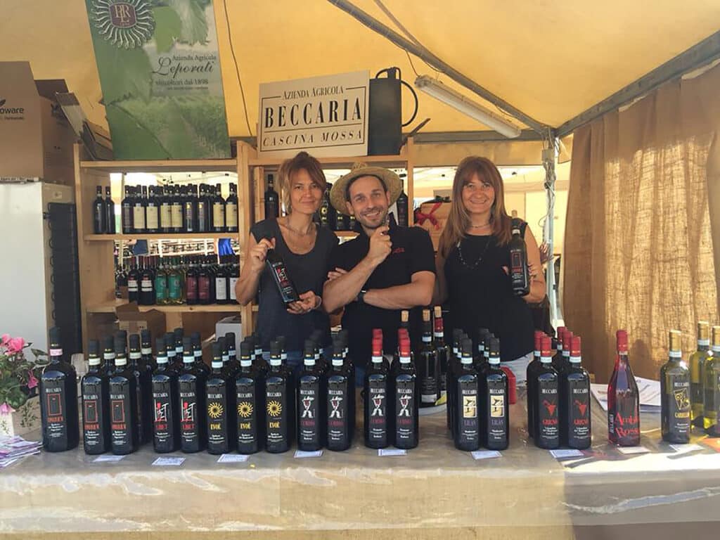 Gli sconti nelle cantine per il vino: l'azienda Beccaria Vini a Ozzano Monferrato (AL).