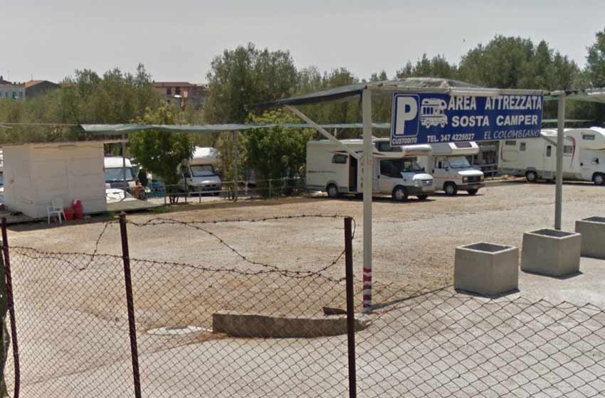 Sosta camper il colombiano