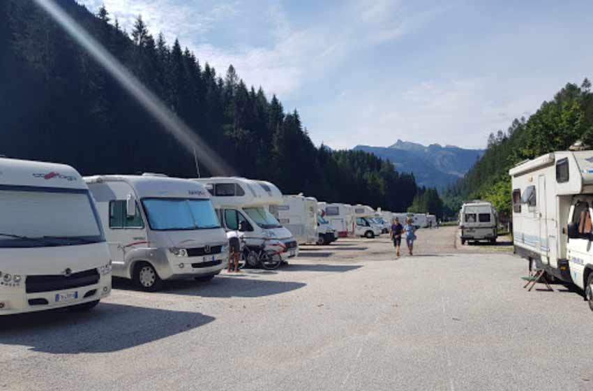 Parcheggio latemar val di fiemme