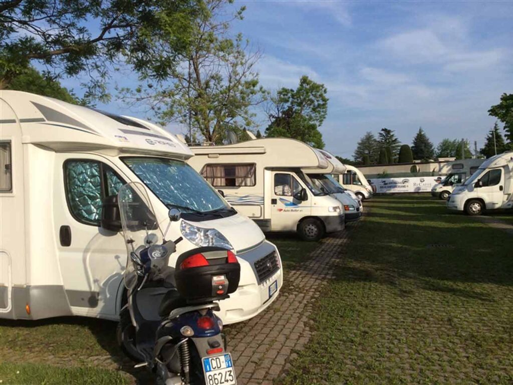 L'Area Camper Città dei Mille a Bergamo.
