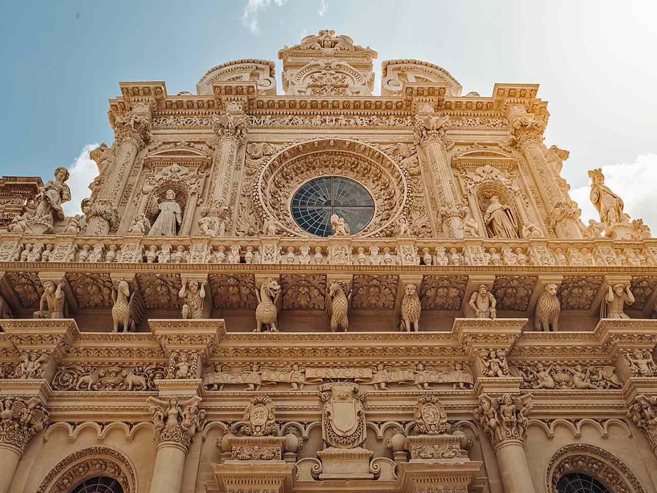 Salento in camper in bassa stagione: la basilica di Santa Croce a Lecce