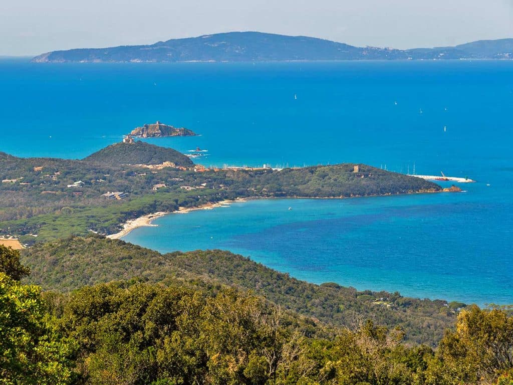 Toscana, veduta aerea di Punta Ala.
