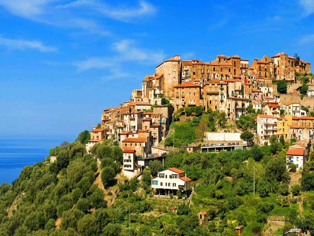 Campania in camper nel Cilento: panorama di Pisciotta