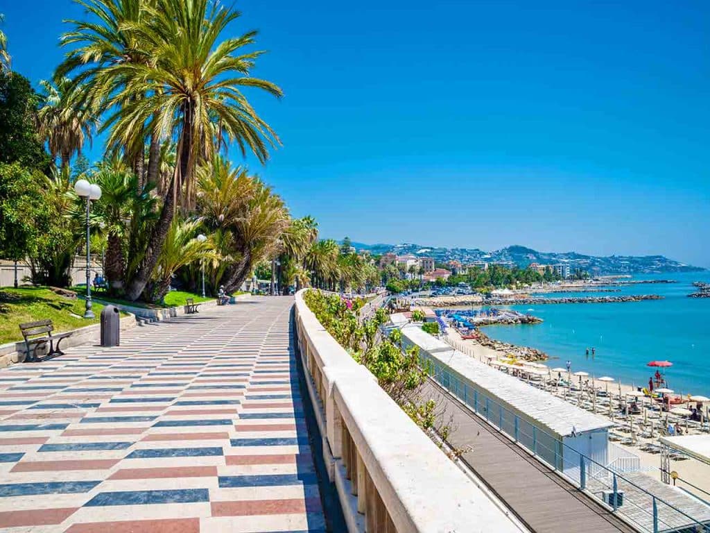 Il lungomare di Sanremo.