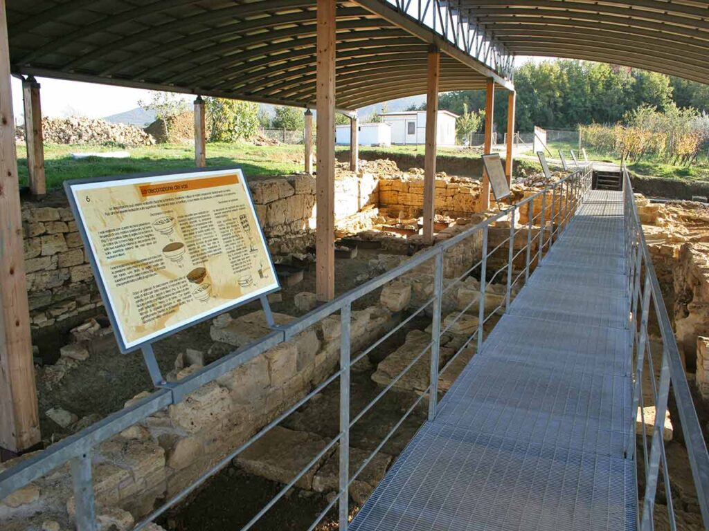 L'area archeologica di Scoppieto di baschi.