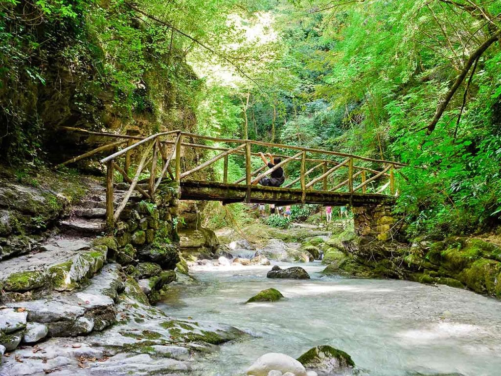 La valle dell'Orfento nei pressi di Caramanico Terme.