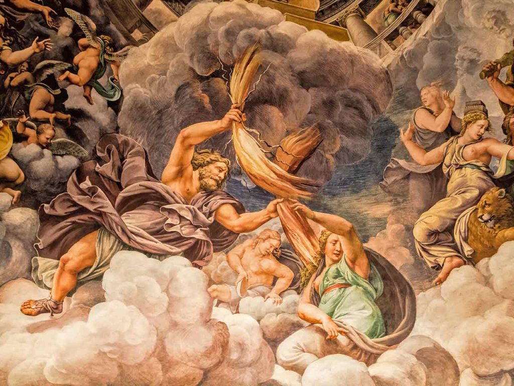 Affreschi La Caduta dei Giganti a Palazzo Te, Mantova.
