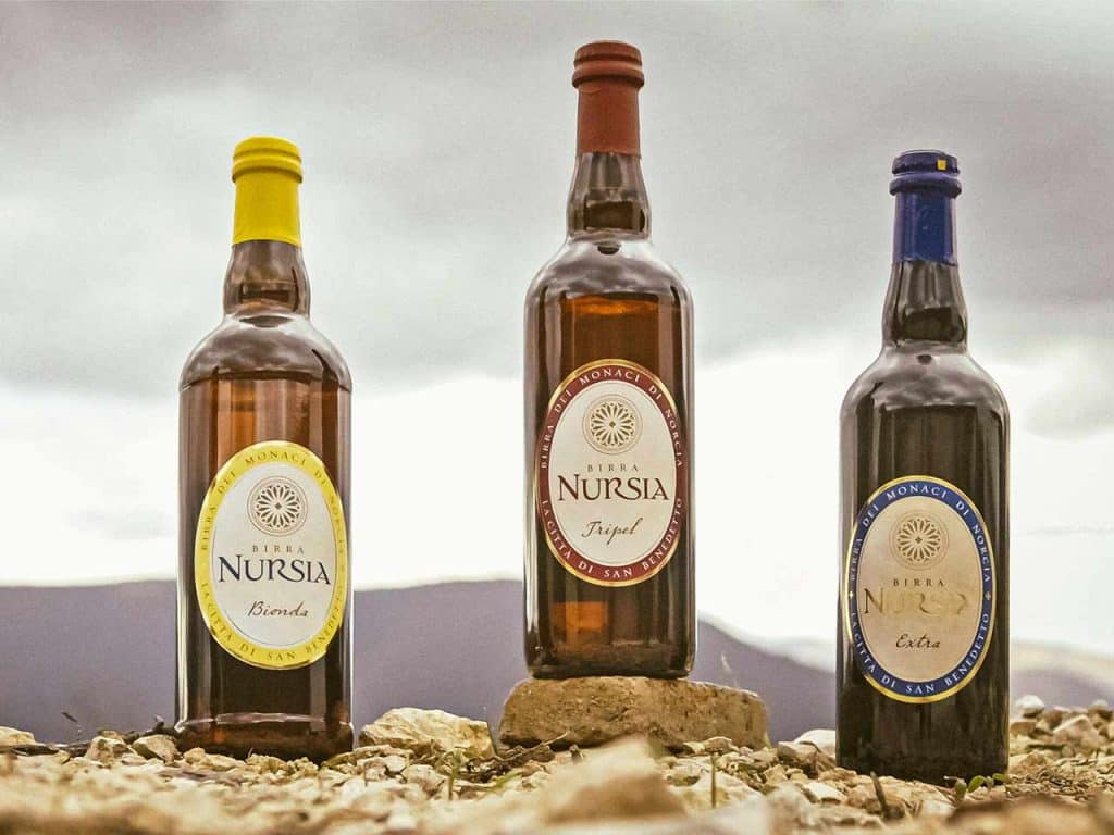 Alcuni tipi di Birra Nursia prodotta a Norcia (PG), che puoi acquistare con lo sconto dell'offerta birra del PLEINAIRCLUB.