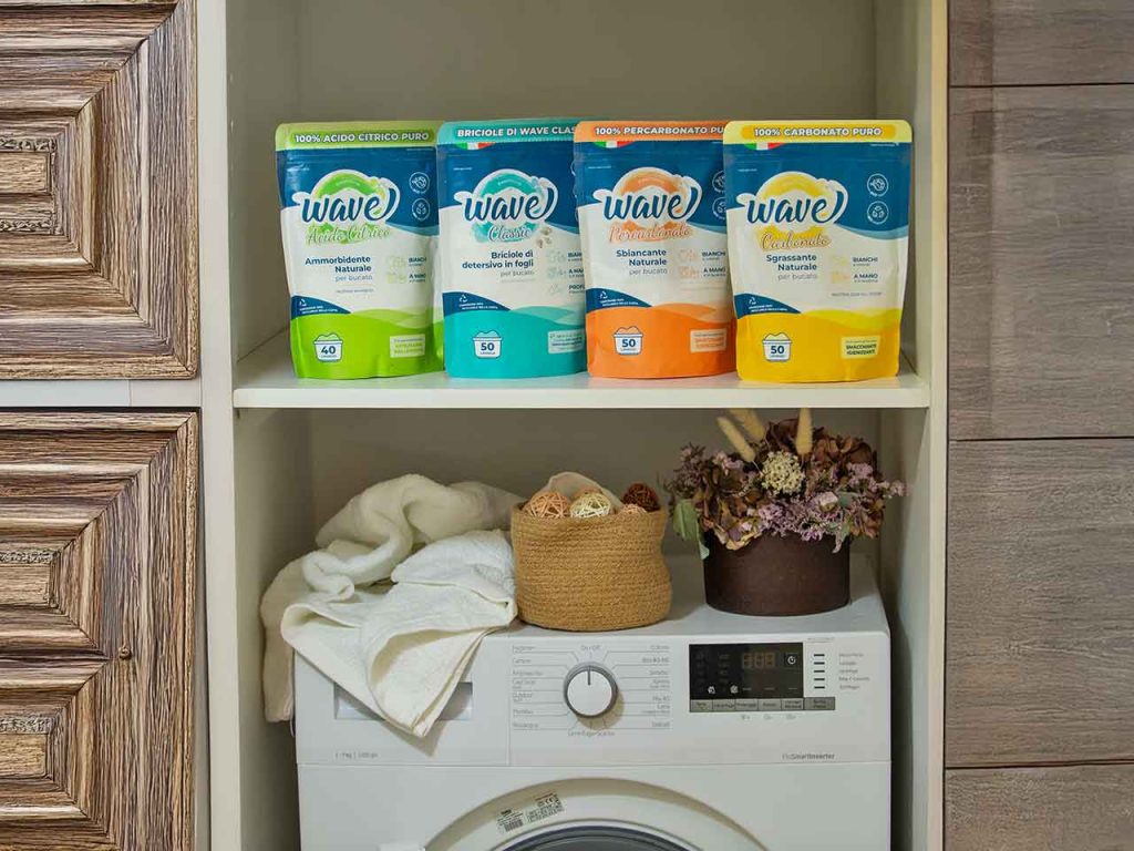 Detersivi e additivi naturali Wave Washing.