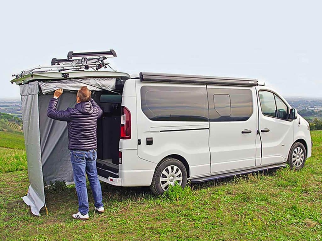 Tenda Privacy di Larcos, azienda dove puoi approfittare dello sconto offerto dalla tessera PLEINAIRCLUB.