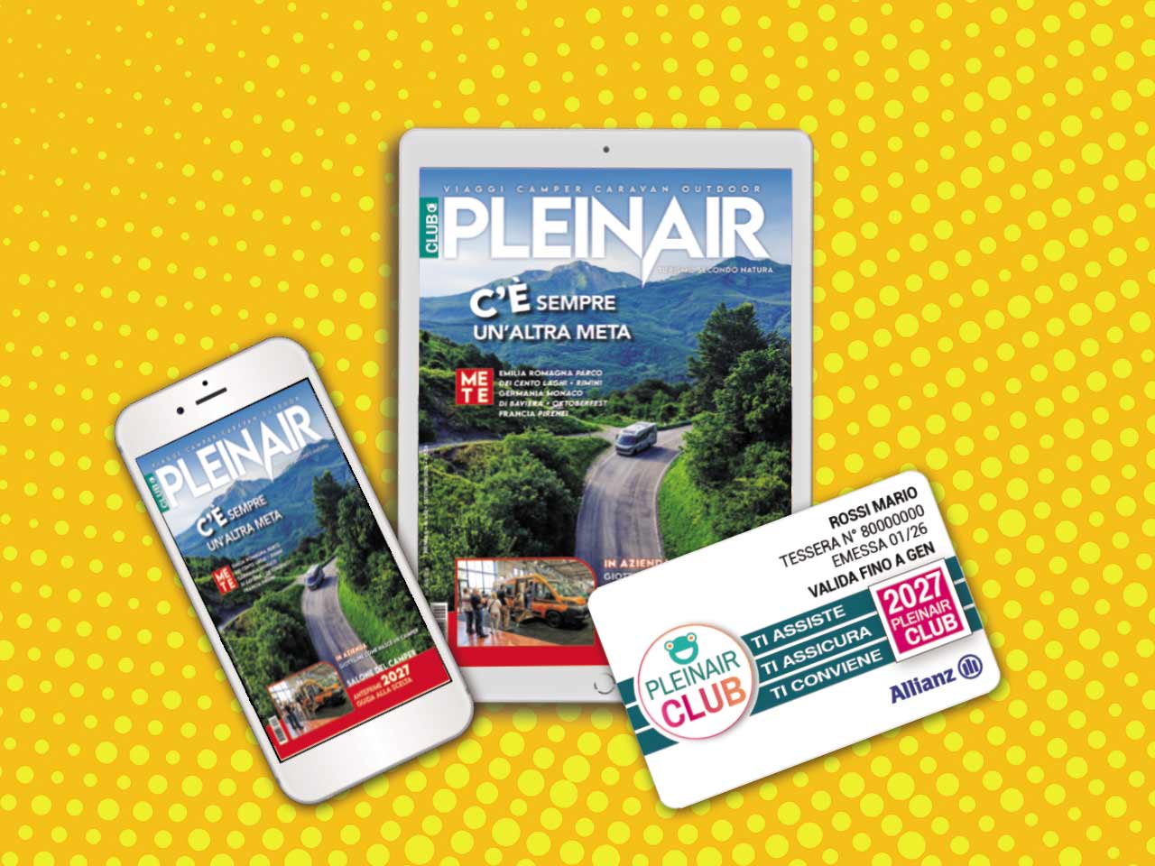 La rivista PLEINAIR Digitale, compresa nella tessera del PLEINAIRCLUB, che che puoi leggere su tablet o smartphone durante le ferie.