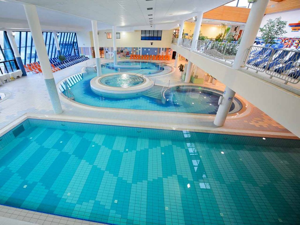 Le piscine coperte del complesso Bioterme a Mala Nedelja.