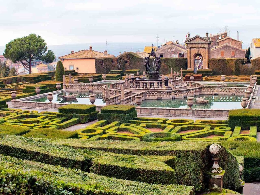 La Fontana dei Quattro Mori nel giardino di Villa Lante a Bagnaia di Viterbo.