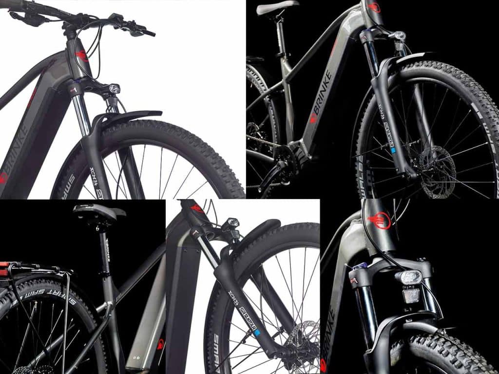 Alcuni dettagli dell'e-bike ALLROAD di Brinke, che puoi acquistare con il 25% di sconto grazie all'offerta speciale promozionale del PLEINAIRCLUB.