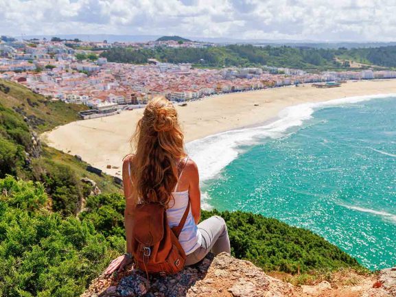 Panorama di Nazaré, la meta del viaggio in Portogallo in camper a Nazaré proposto dal PLEINAIRCLUB.