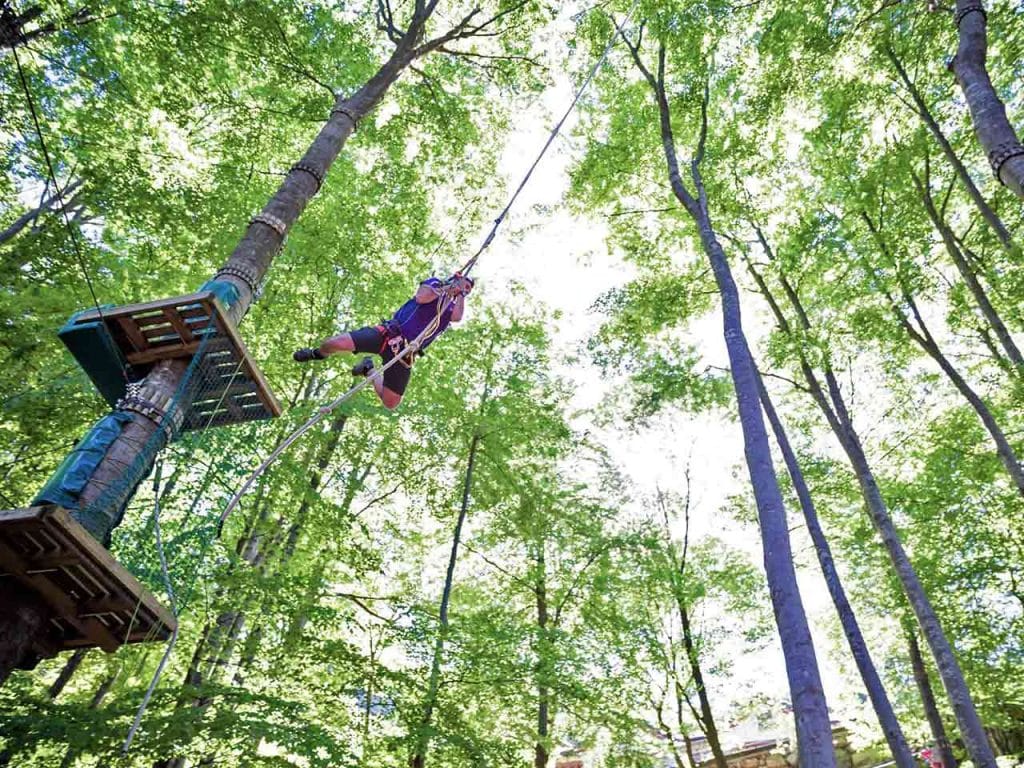 I percorsi del Parco Avventura Bergamo - Roncola, dove gli iscritti al PLEINAIRCLUB ottengono alcuni degli sconti offerti dalla tessera.