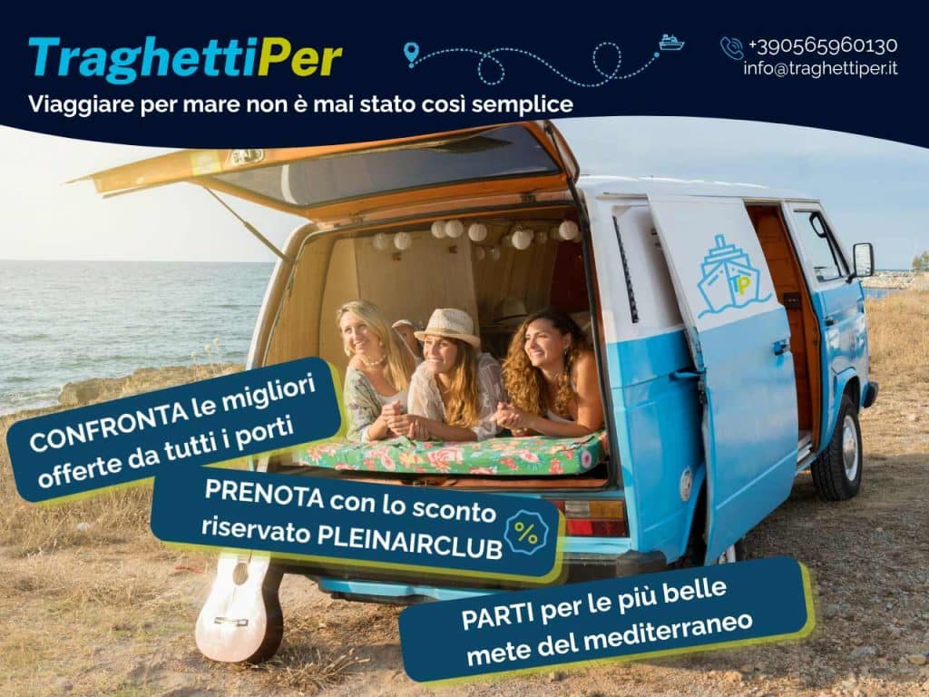 Confronta i prezzi, prenota e risparmia con TraghettiPer e la tessera del PLEINAIRCLUB.